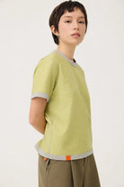 3EIGHTH | Everyday Reversible Tee In Zinc Grey & Lemon Fizz