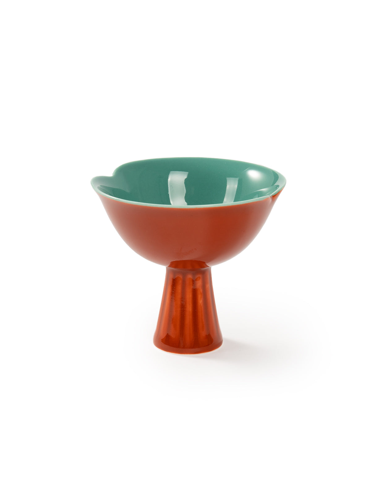 CRAFILAB | Brick Red & Turquoise Tall Flowing Cup