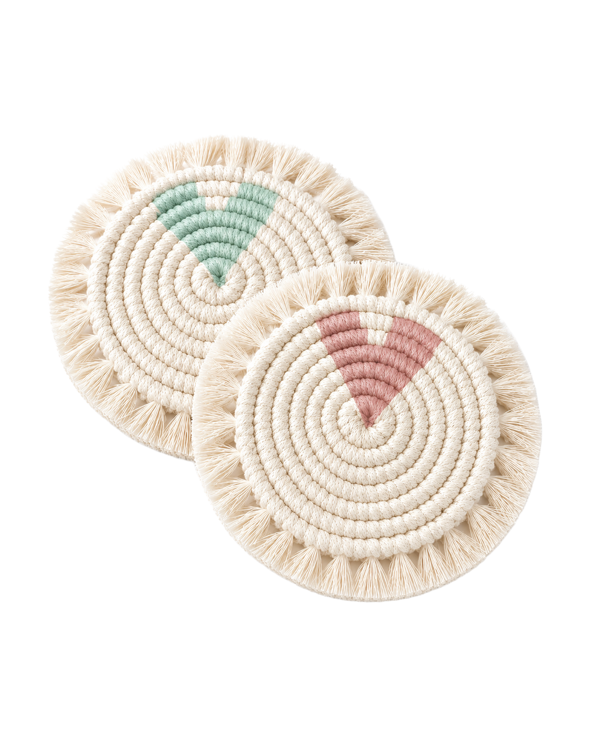 MEJA MAISON DE BALI | The Amour Macrame Coaster by Meja - Rose Tan