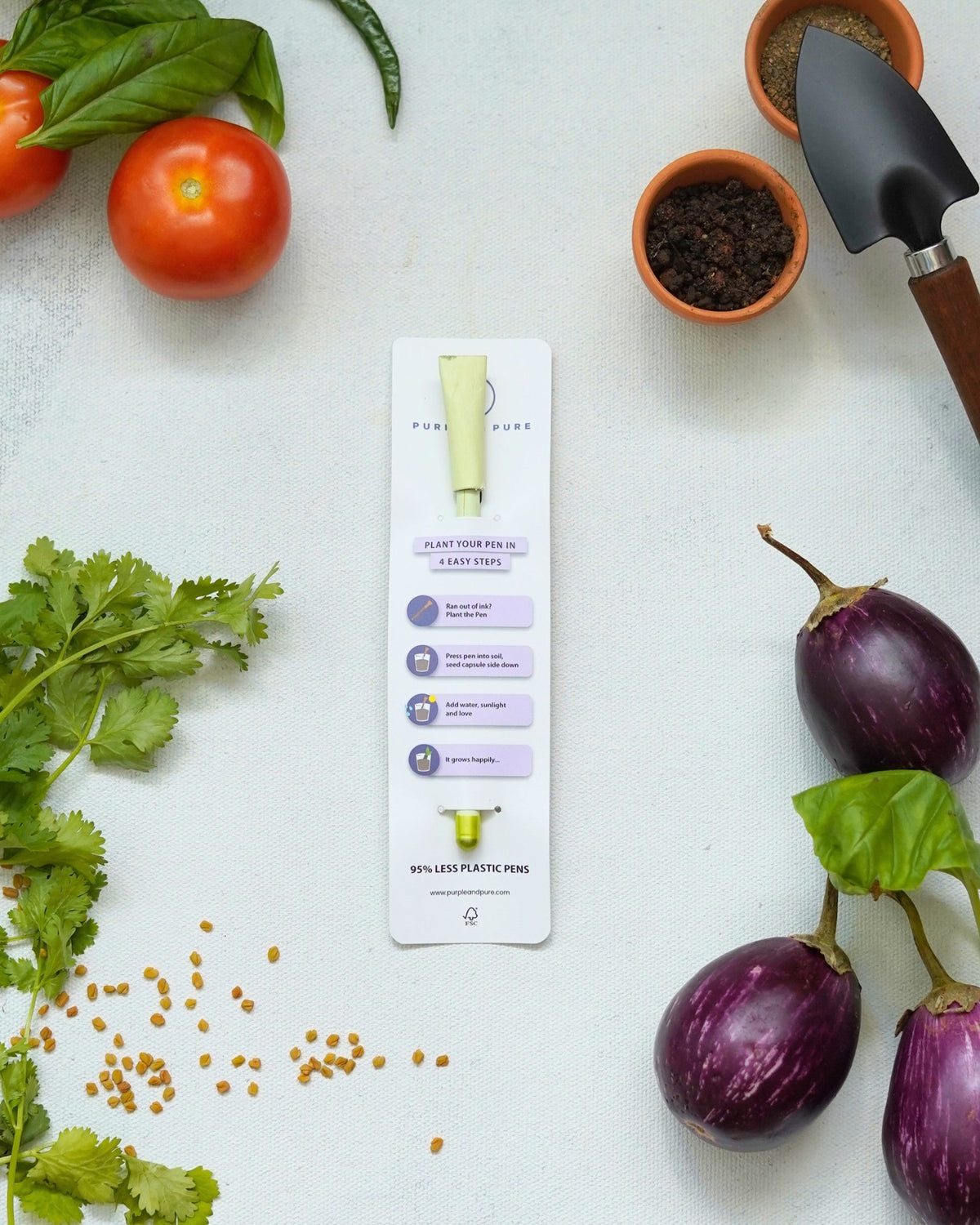 PURPLE AND PURE | Plantable Seed Pens | Basil