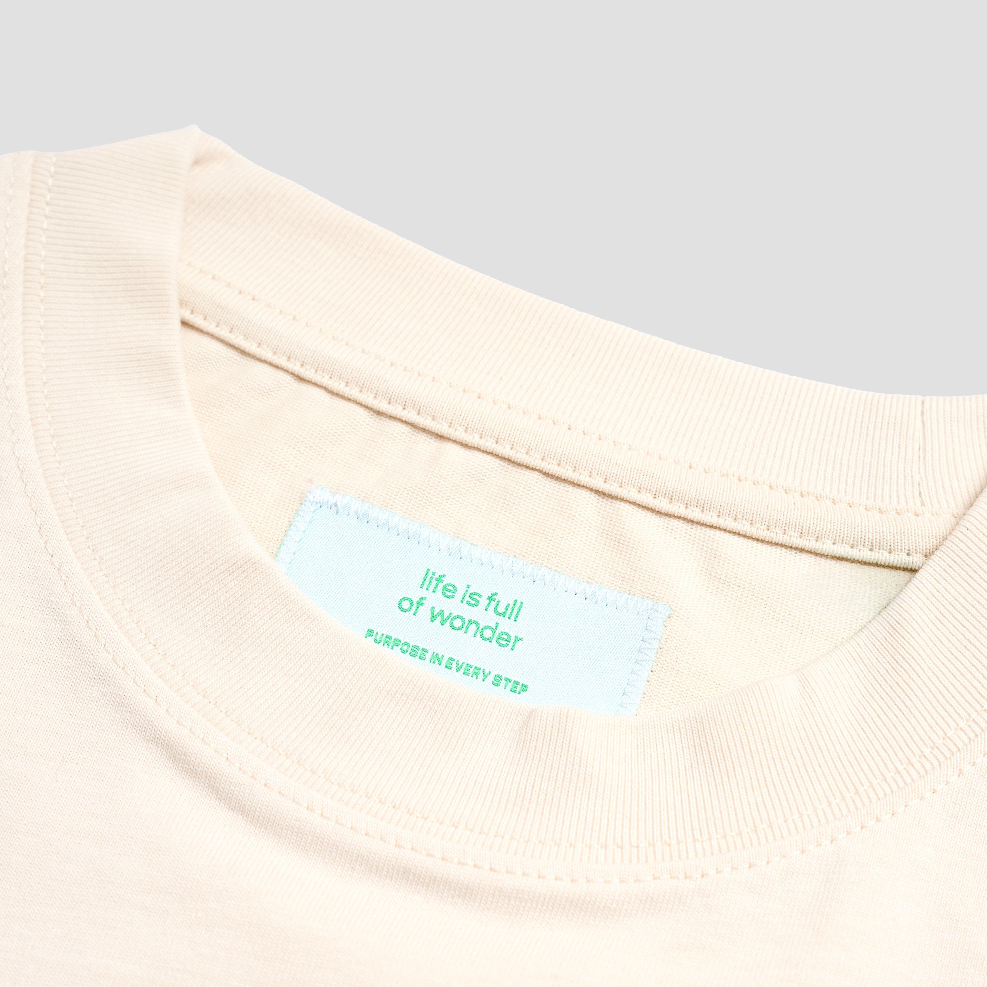 TALKING TOES | Curious by Nature Oversized Tee | Cream