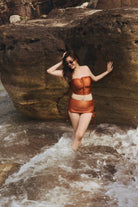 HÁI THE LABEL | Stacey x HAI | Monte Carlo Ruched Skirt Bottom | Peruvian Amber