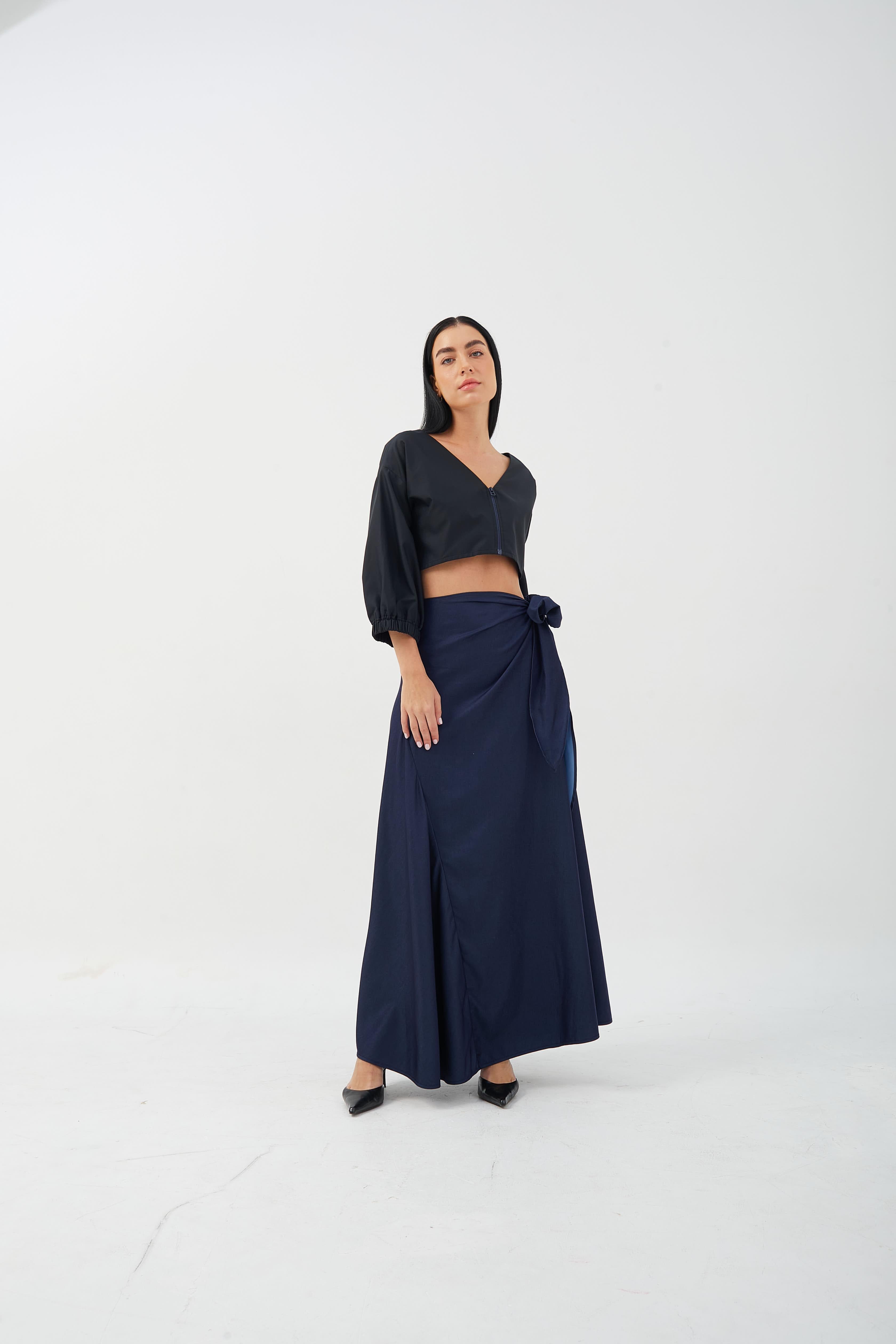 CAELI ECO LUXE | Cropped Puff Sleeve Jacket