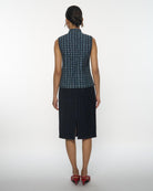 DRESSING PAULA | Denim Checkered Skirt