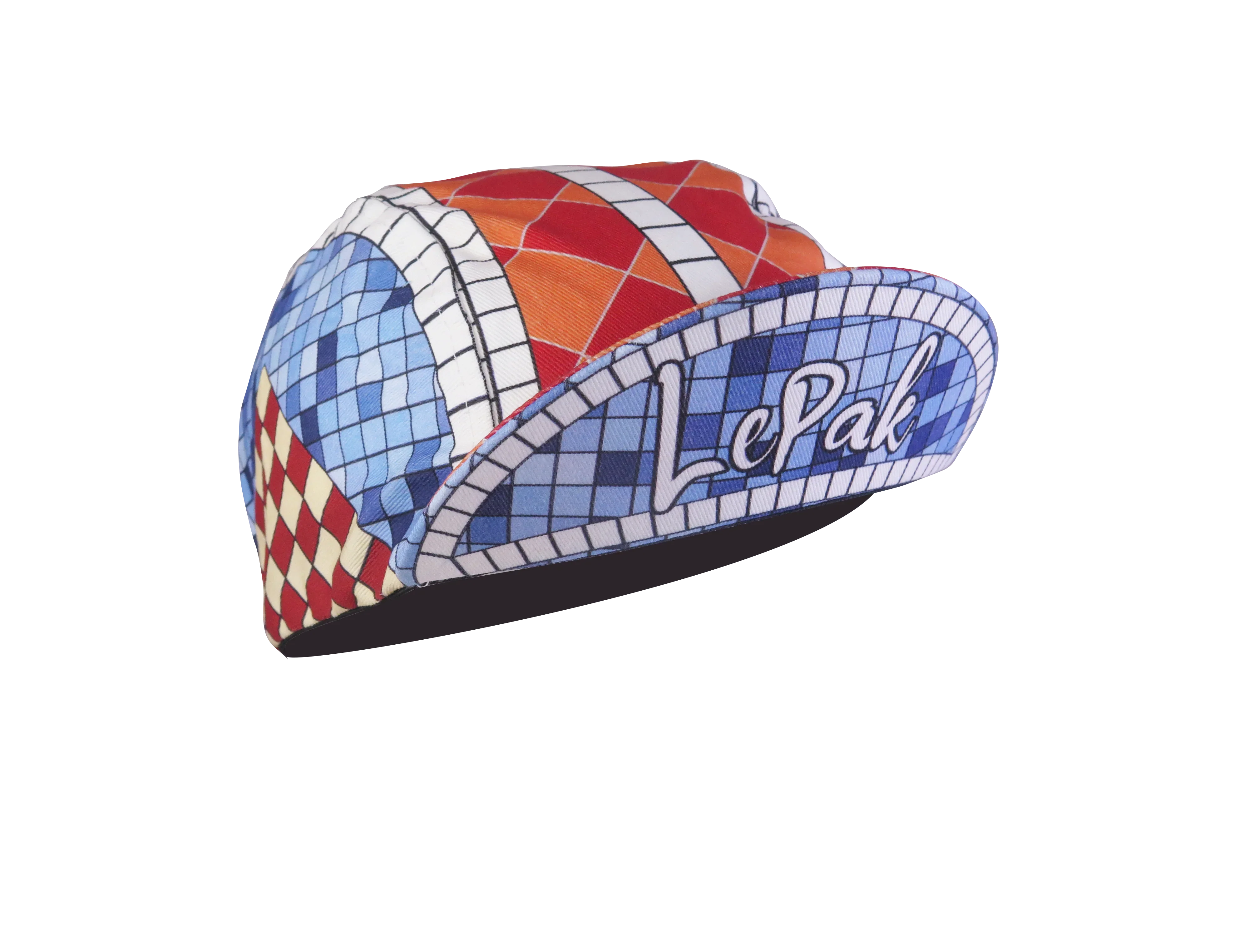 A DESIGN BY TAKACHYA | Cycling Cap - Lepak Checkered Brown Blue