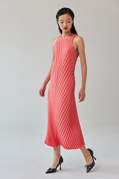 GIN LEE STUDIO | Ivy Dress | Coral Red