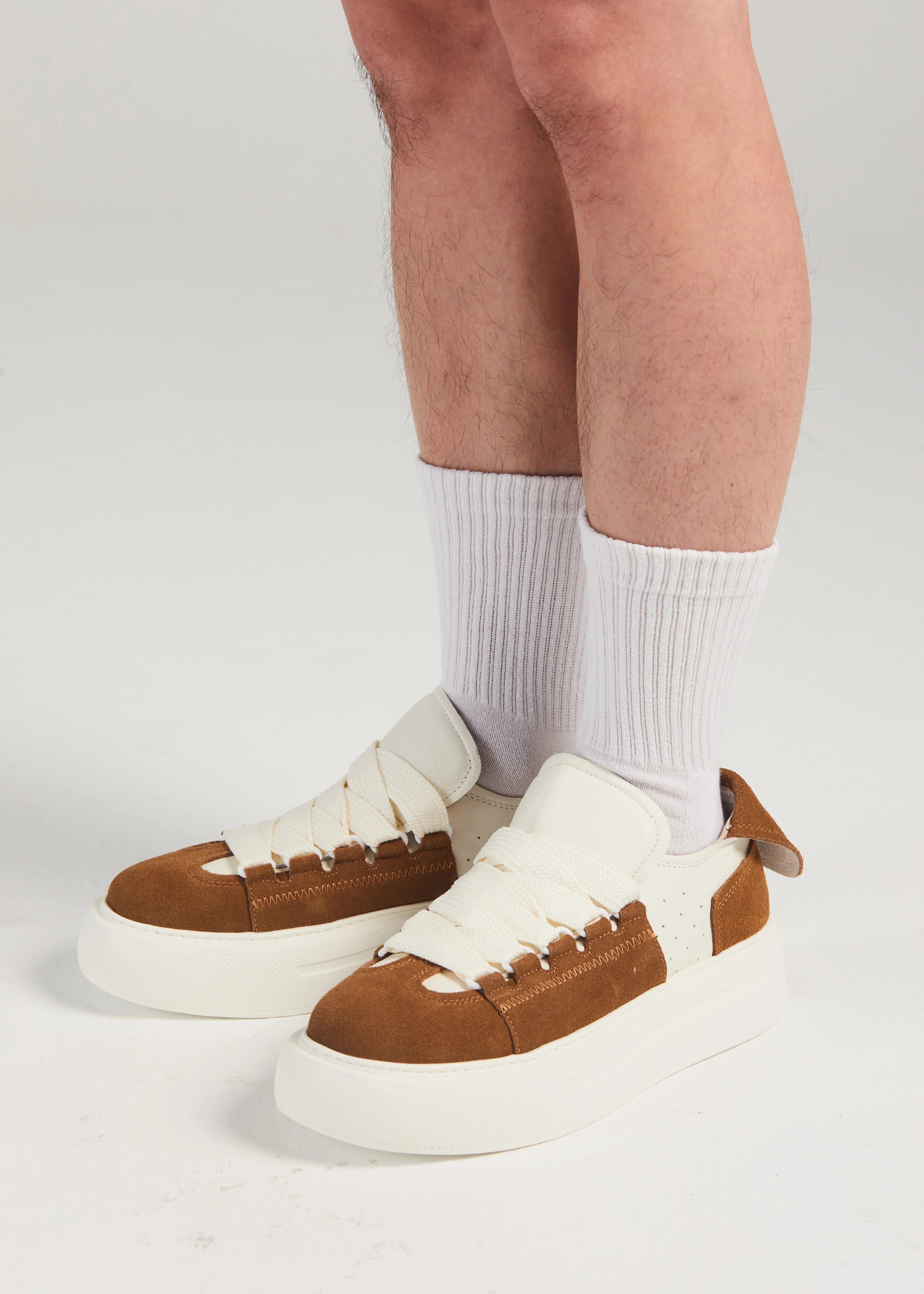 PROJECTWEAR | Felton Broad Shoelace Suede Leather Sneaker Brown