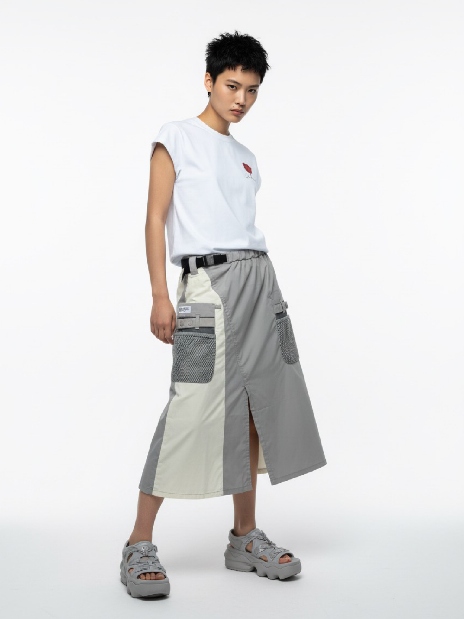 SPARROW GREEN | Camille Midi Utility Skirt