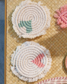 MEJA MAISON DE BALI | The Amour Macrame Coaster by Meja - Rose Tan