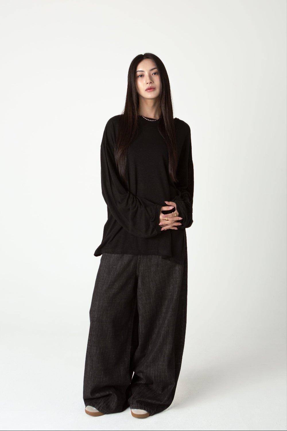 SAERO COLLECTIVE | Myeon Long Sleeve Top | Black