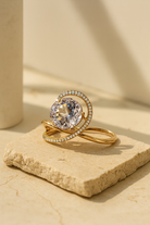 FOUNDATION JEWELLERS | 750 R/G Morganite & Diamond Ring 8.88gm Mor1-11.78ct D118-1.29ct (Size: 14.0)