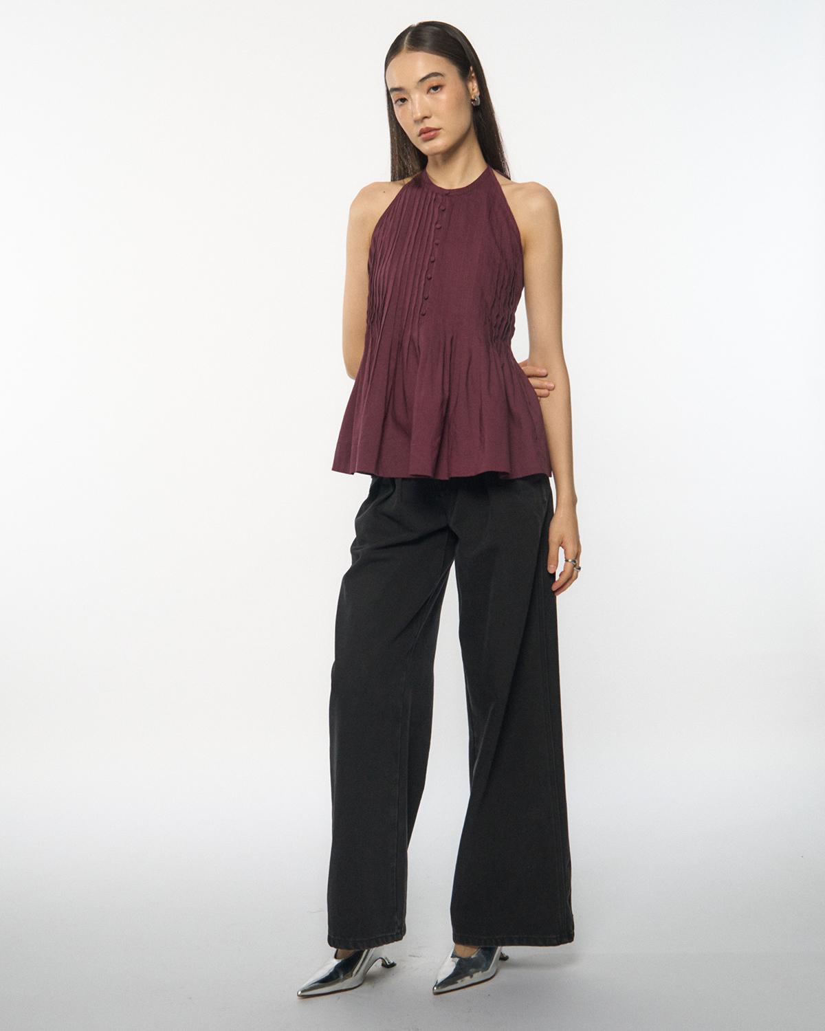 DRESSINGPAULA | Pleated Halter Top