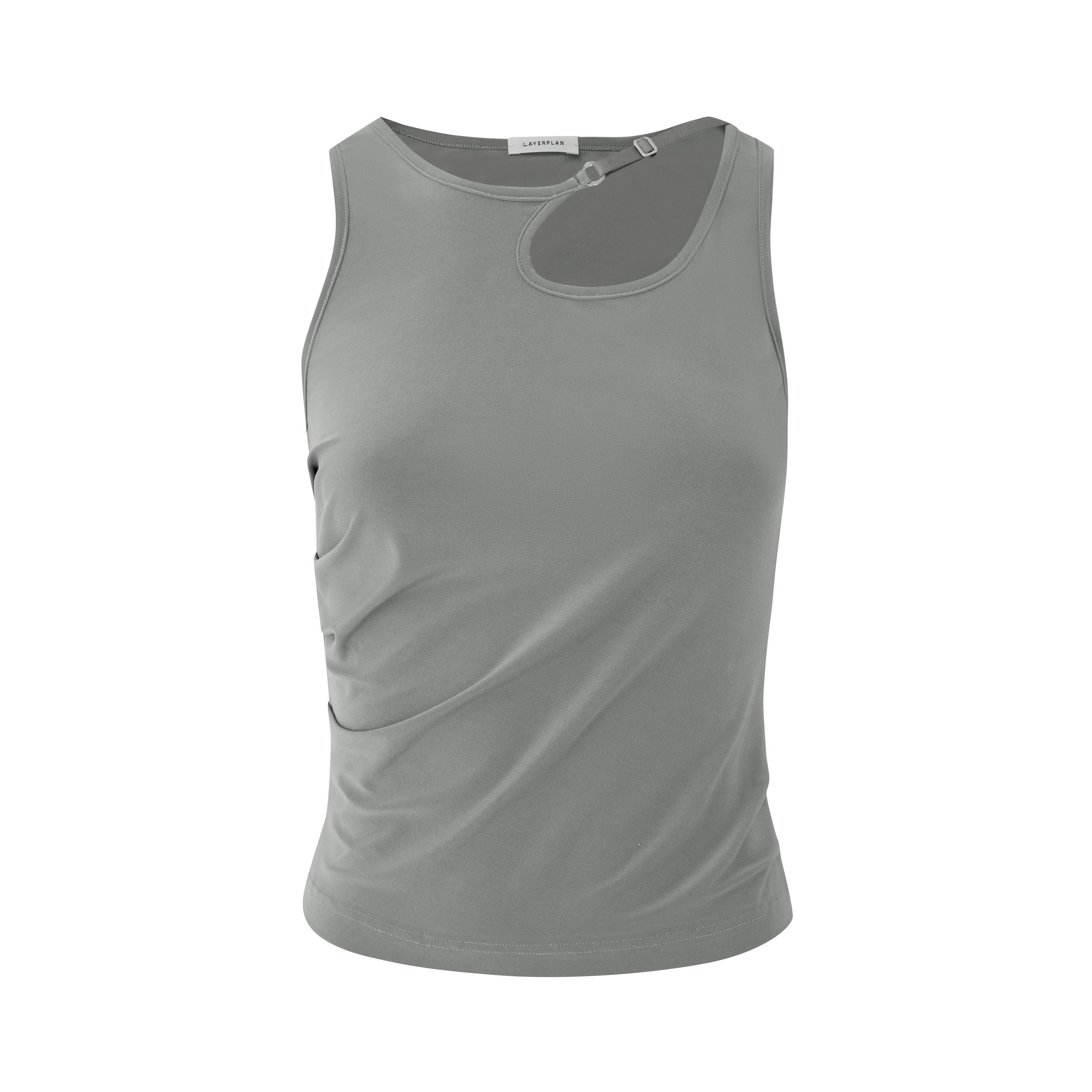 LAYERPLAN | Viva Gathered Stretch-Jersey Tank