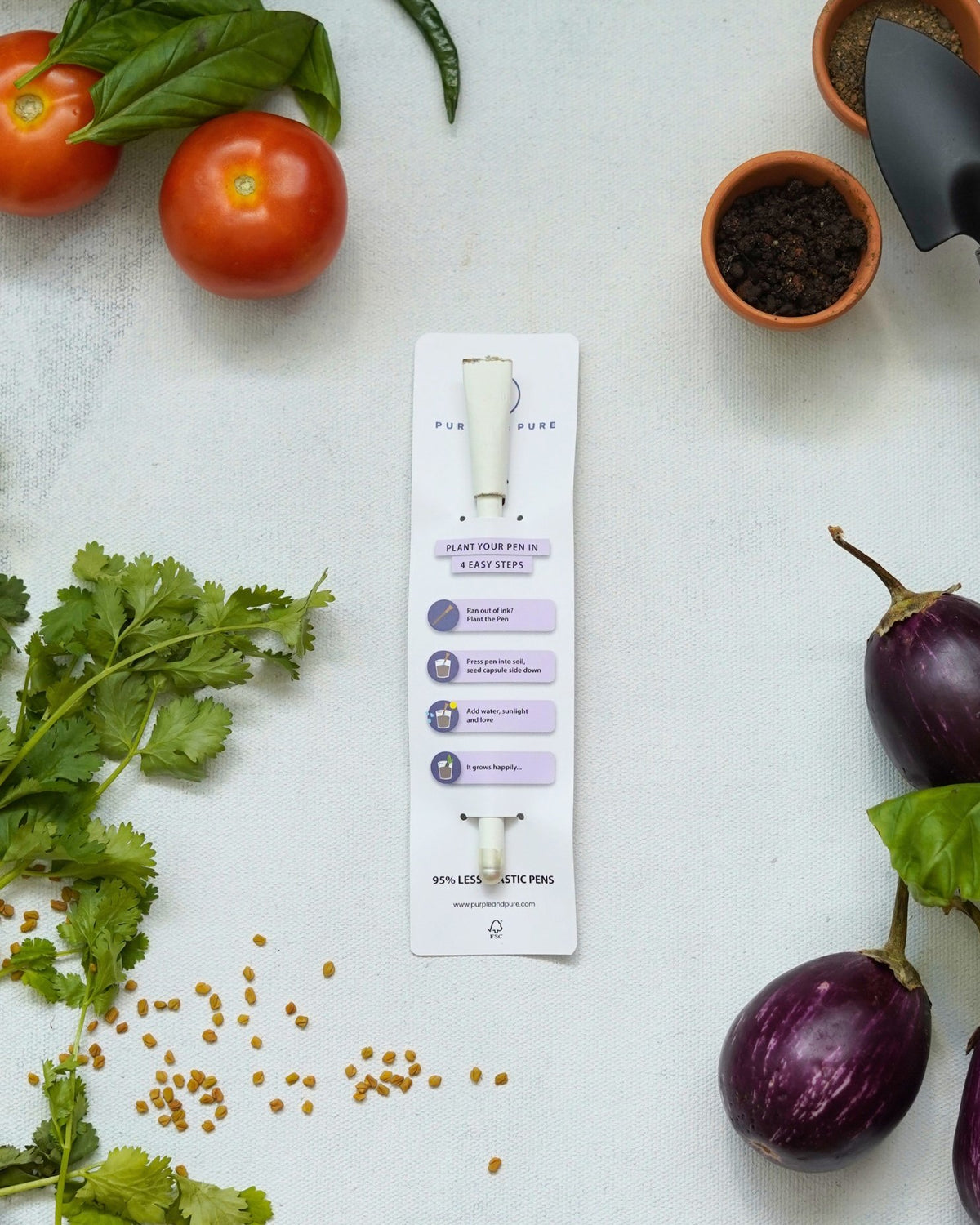 PURPLE AND PURE | Plantable Seed Pens | Chilli