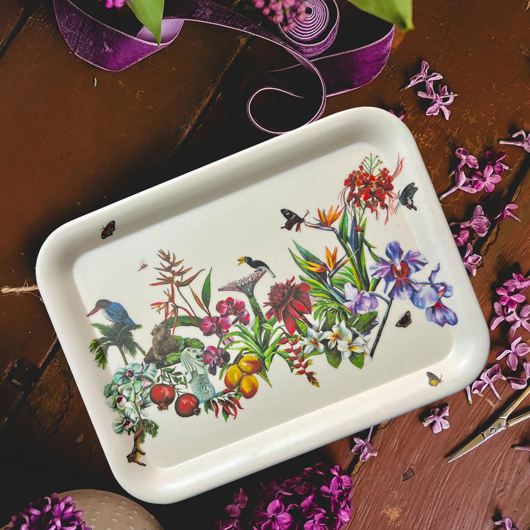 KELLY SER ATELIER | Bamboo Tray: City in Bloom