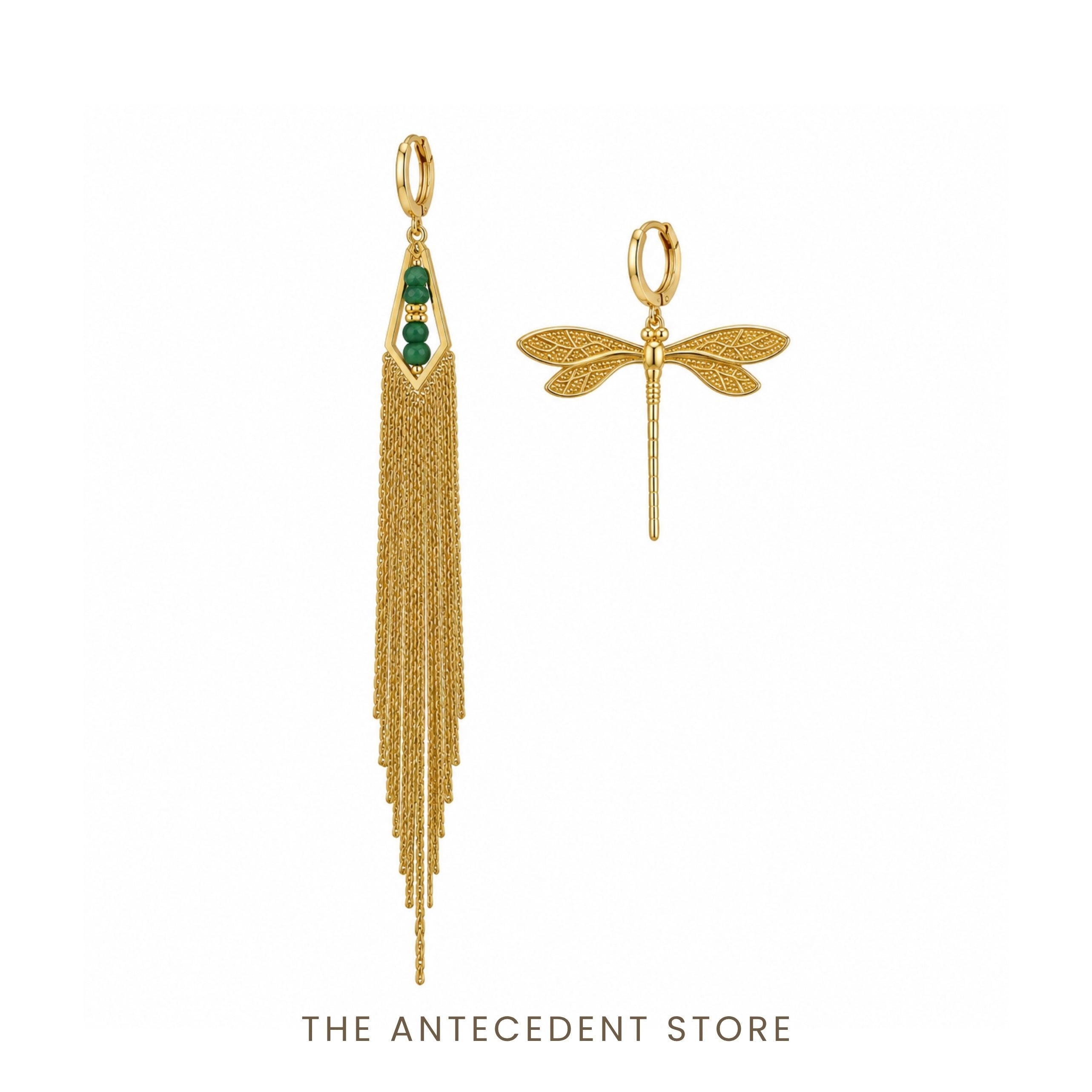 THE ANTECEDENT STORE | Asymmetrical Dragonfly Earrings