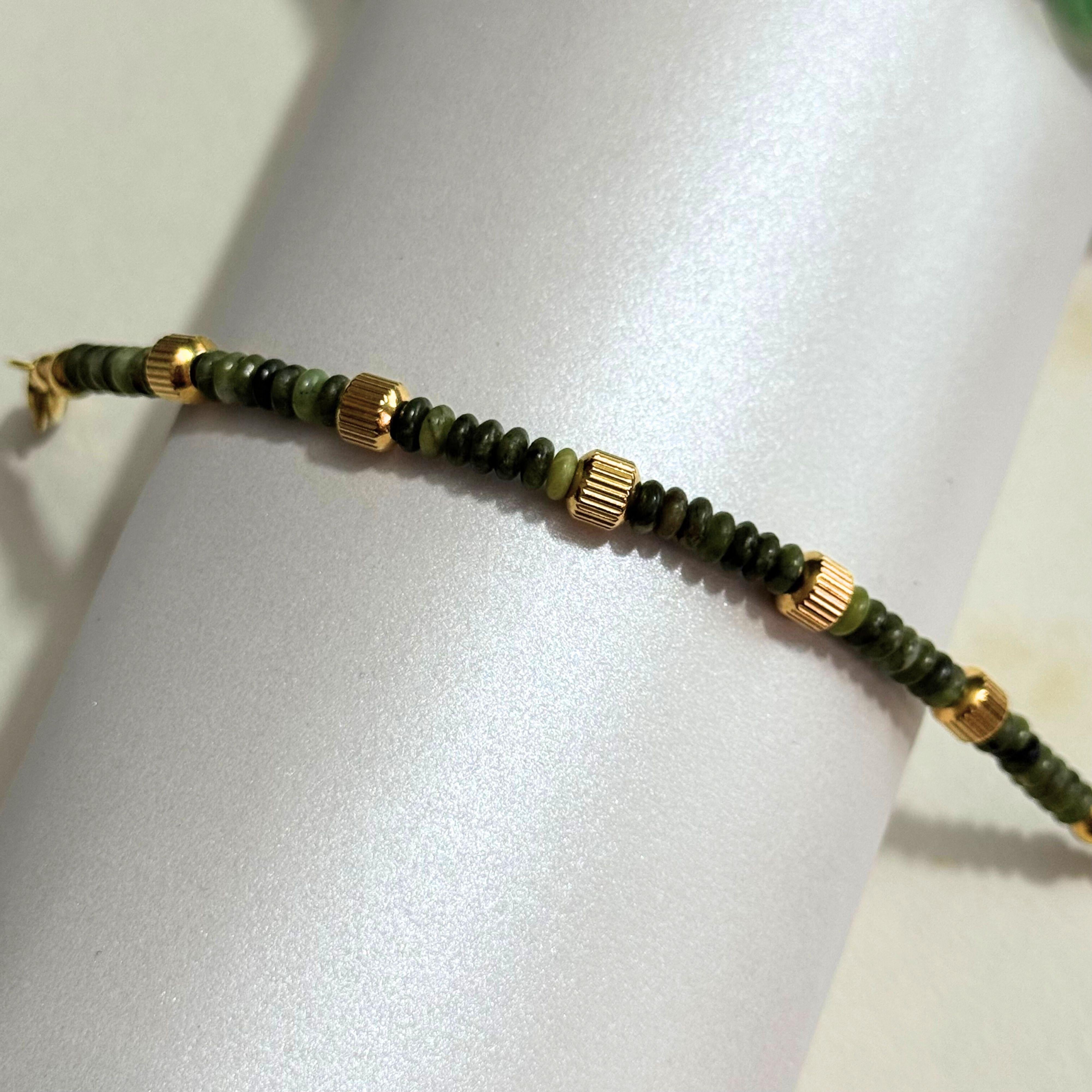 THE ANTECEDANT STORE | B - Abundance & Balance Green Chalcedony With Nephrite Jade Bracelet