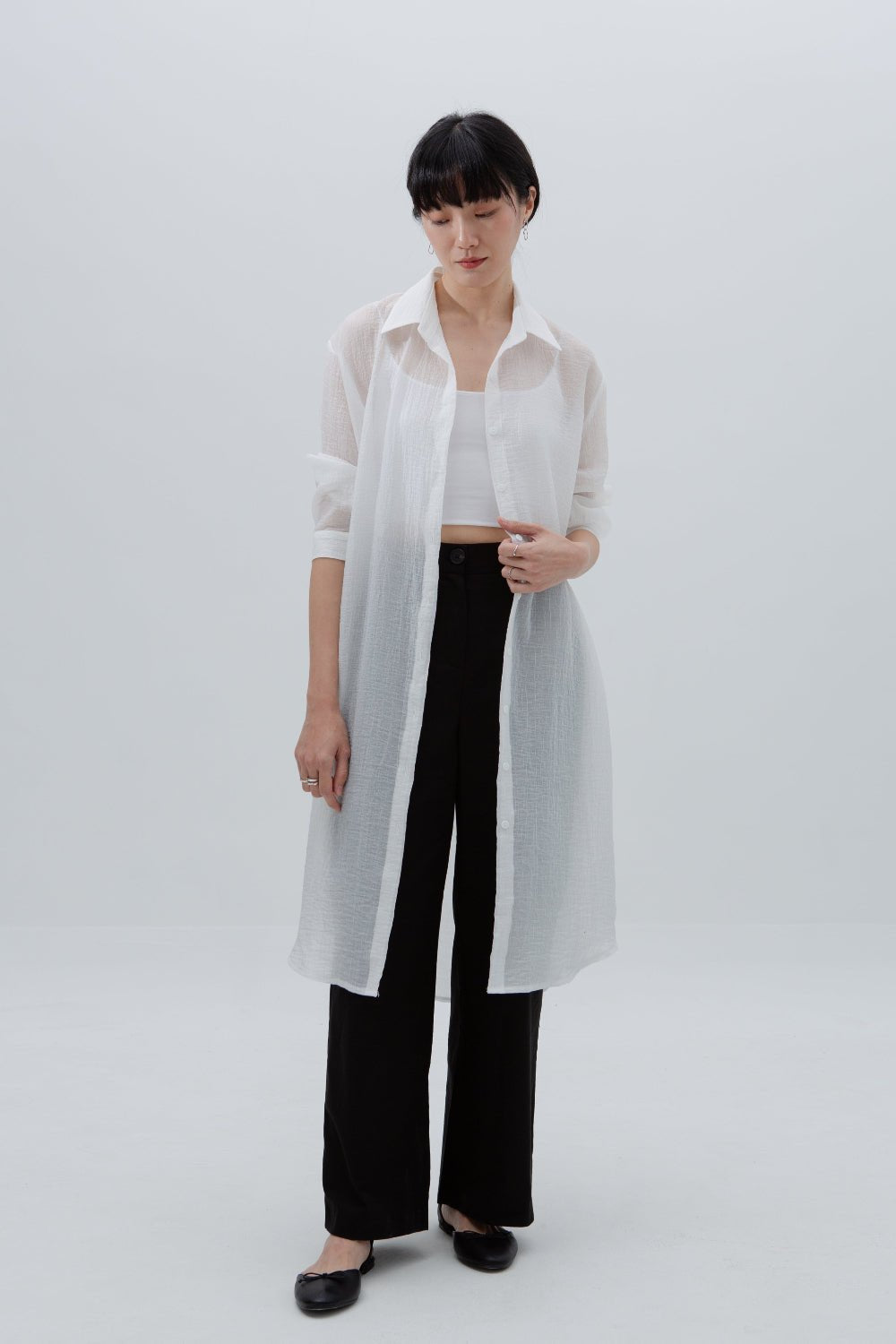 SAERO COLLECTIVE | Oreum Shirt V. 1 [Long Ver.] White