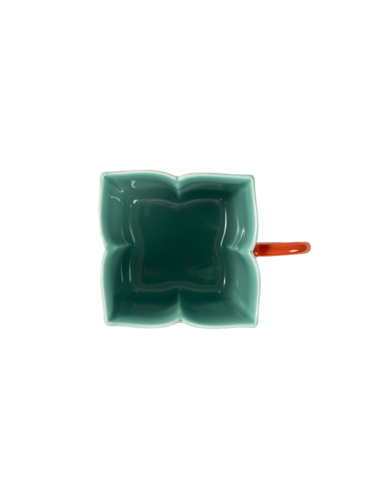 CRAFILAB | Brick Red & Turquoise Handle Tea Cup