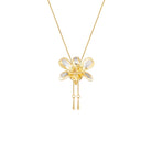 RISIS | Dendrobium Orchid Long Slider Necklace in Gold & Palladium