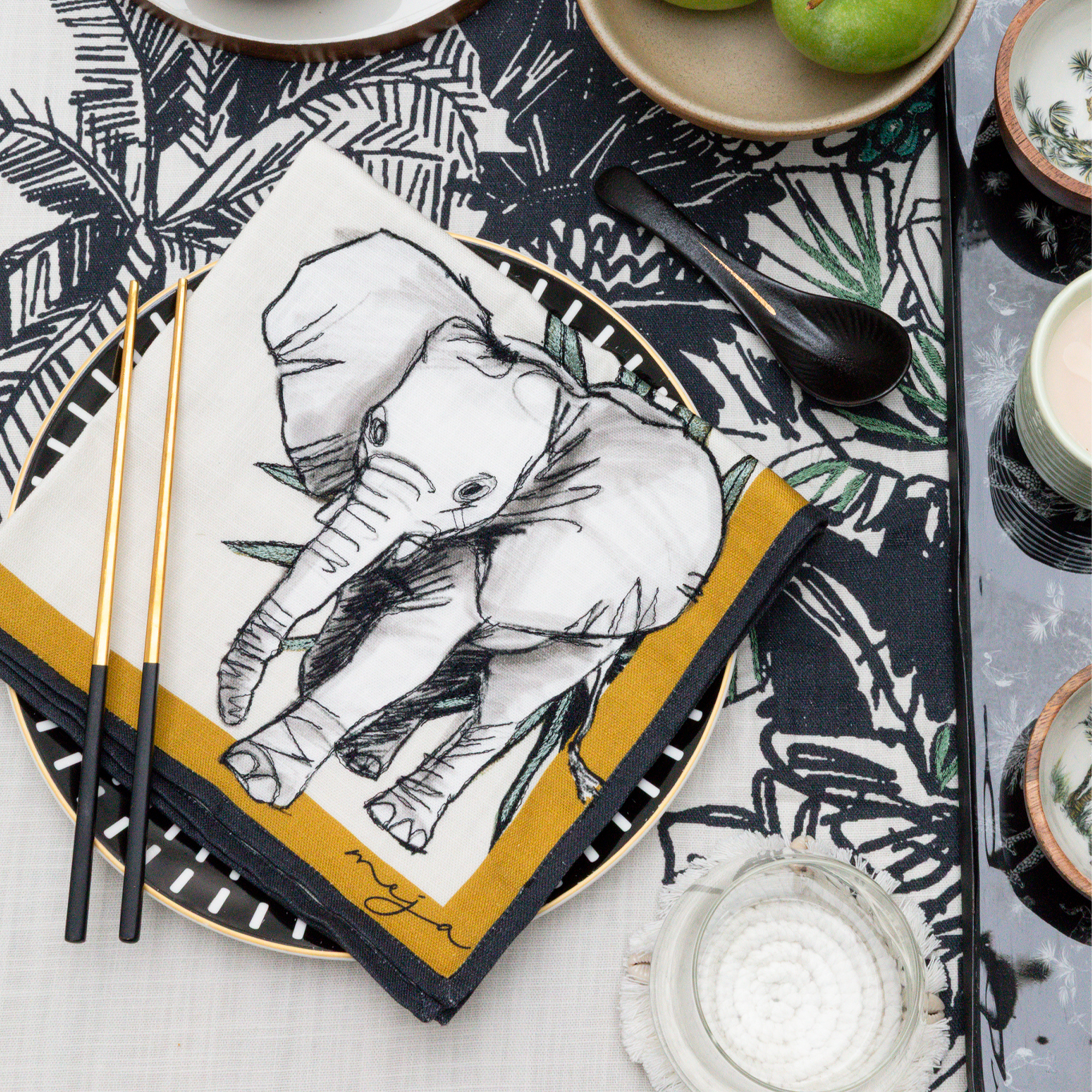 MEJA | The Show Of Safari Animal Napkins (Set Of 2)