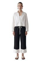 LAYERPLAN | Zerin Contrast Linen Drawstring Pants