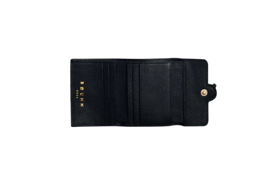 ROUNN | Small Flap Wallet - Black Asphalt
