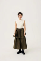 3EIGHTH | Ukabu Dress in Olive & Cream