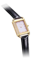 BLACK BY BLUE BRAVE | THCN H· II Eggshell White Dial Black Leather Strap Watch | Gold