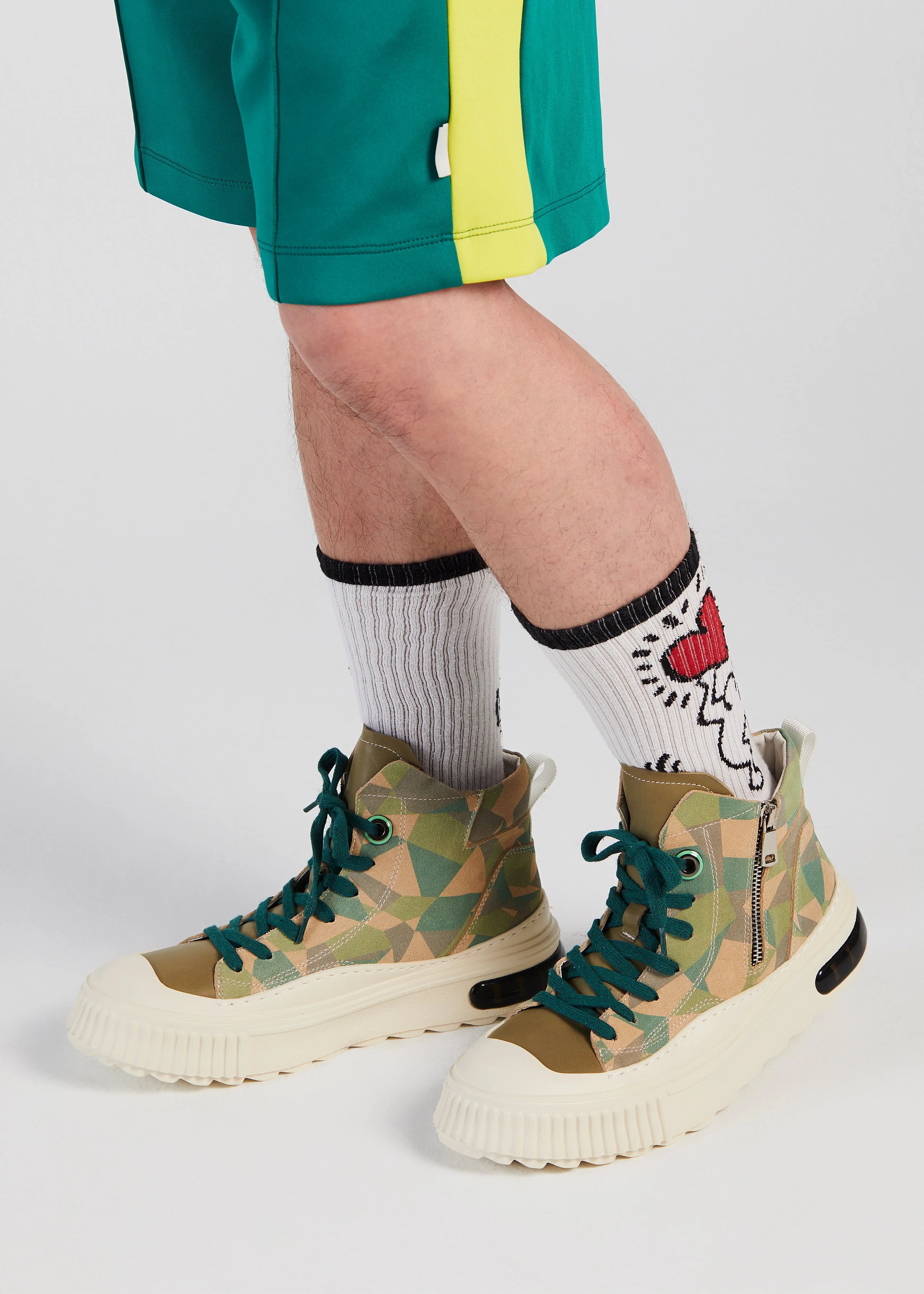 PROJECTWEAR | Farrell Mid Cut Leather Sneaker Green