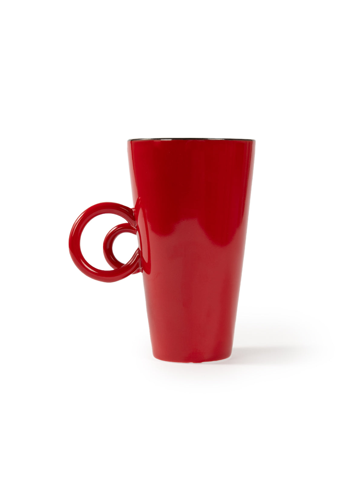 CRAFILAB | Vermilion Red & Double Handle Coffee Cup