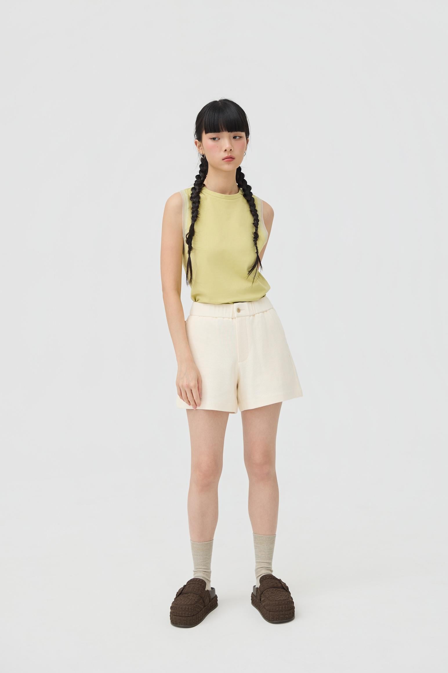 3EIGHTH | Yuru Knit Shorts | Cream