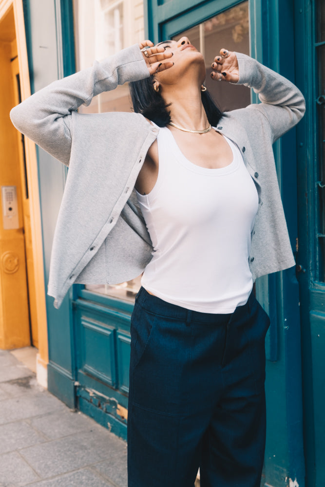 OLIVE BASICS | Ellie Reversible Cardigan in TENCEL™ Knit