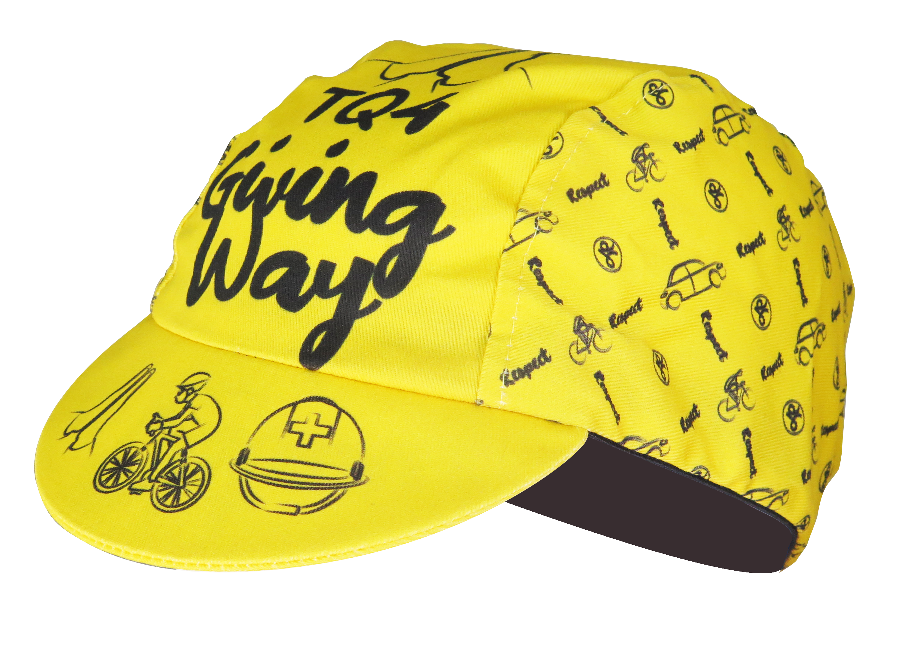 A DESIGN BY TAKACHYA | Cycling Cap - Safe Distance Yellow