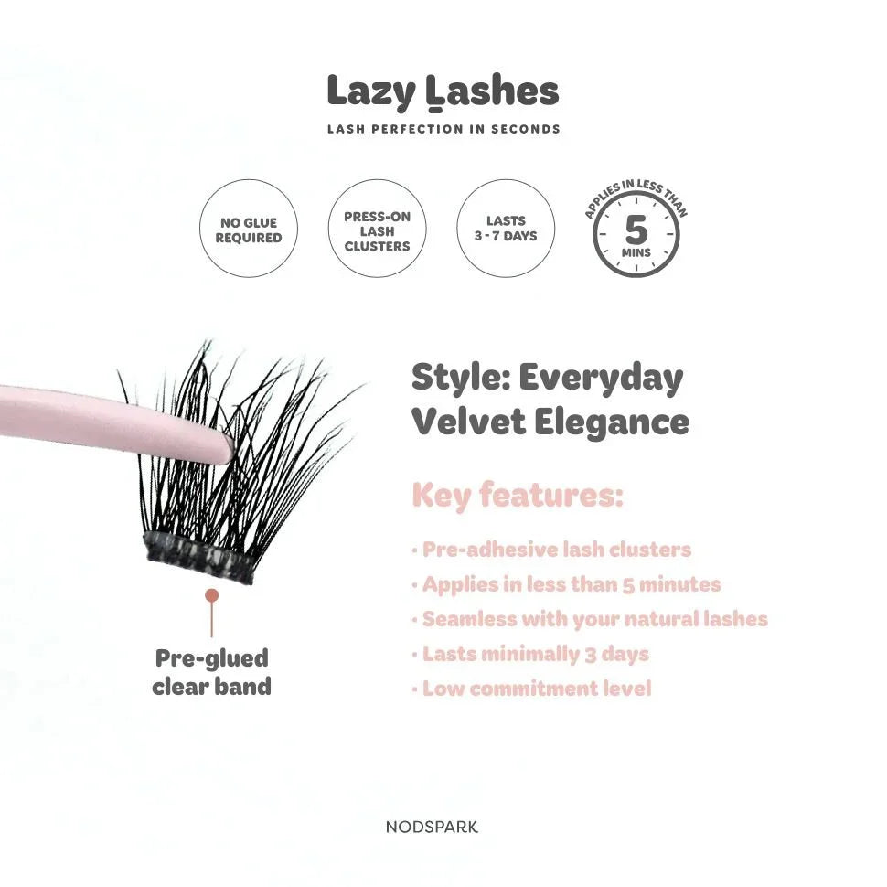 NODSPARK | Clear Band Everyday Velvet Elegant Lazy Lashes