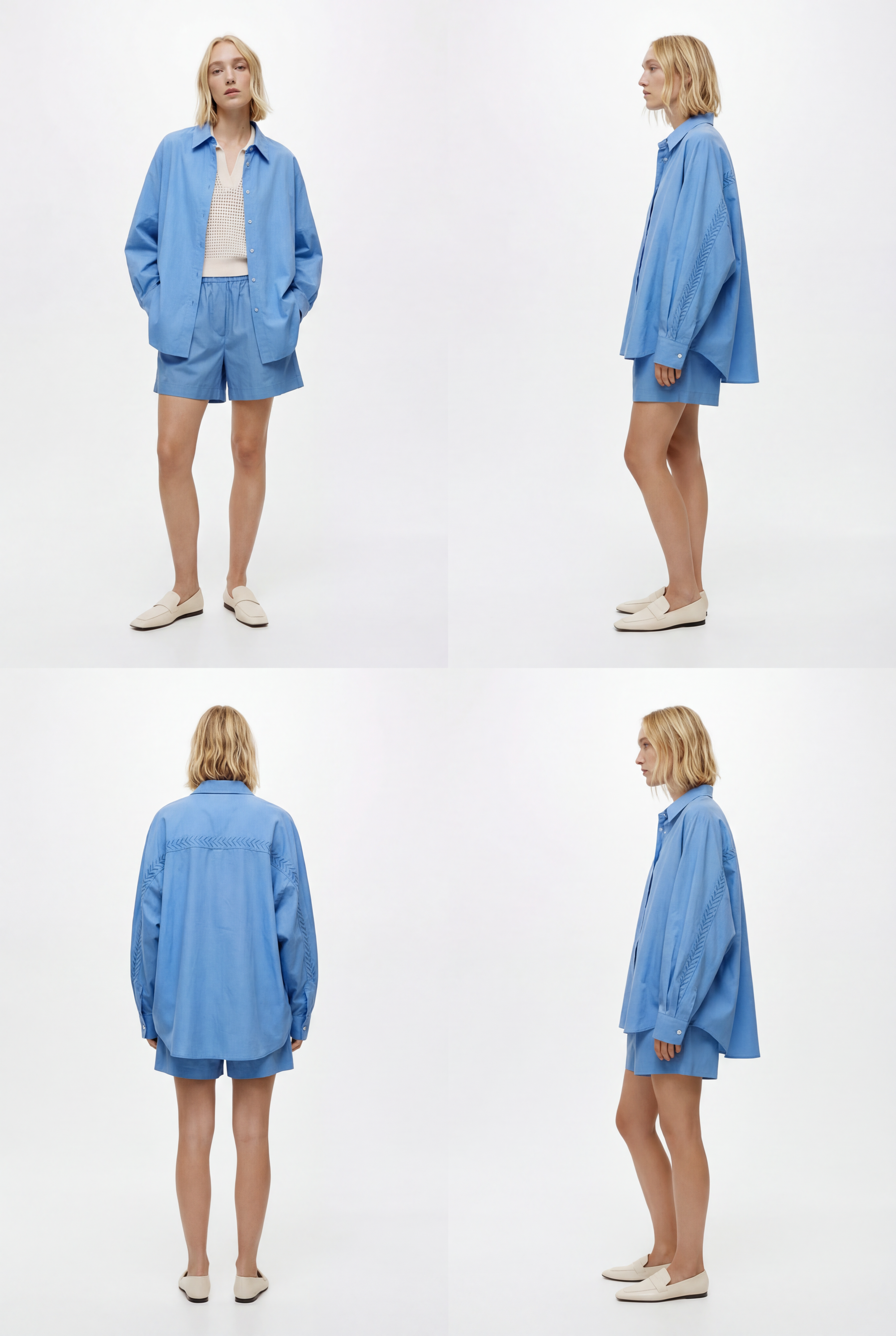 LAYERPLAN | Elira Embroidered Shirt and Shorts Set