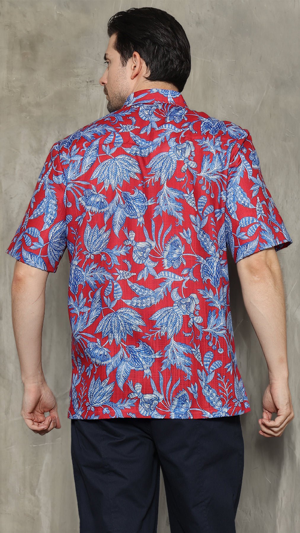 KANZI COLLECTION | Blue Foliage Shirt