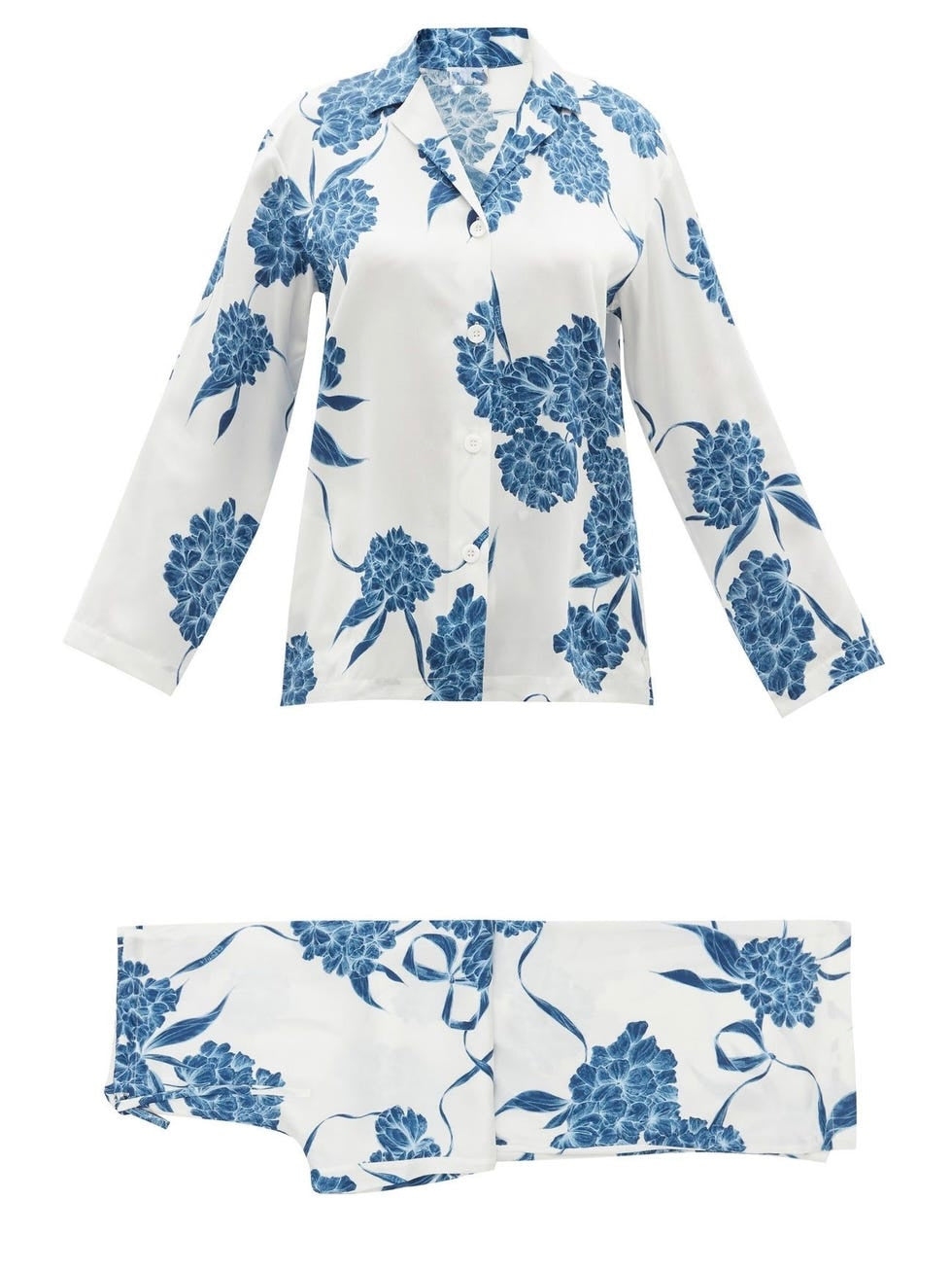 BELLS & BIRDS | Hydrangea Bloom Pyjamas Pants Set (Blue)