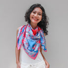 BINARY STYLE | Peranakan Epiphanies in Lilac 100% Premium Silk Scarf