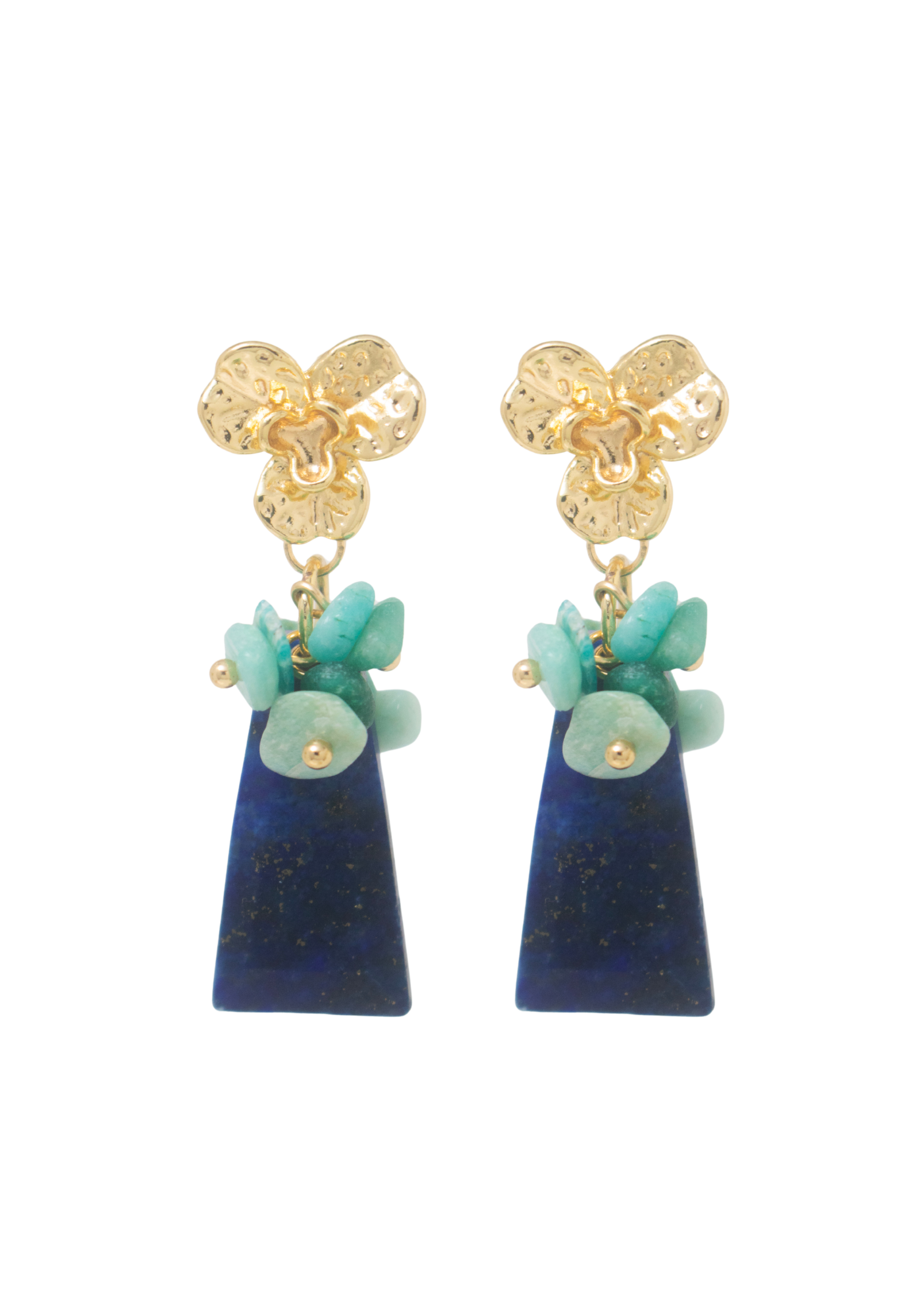 THE ANTECEDENT STORE | Orchid Flower S1 Lapis Lazuli Earrings