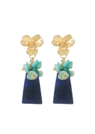 THE ANTECEDENT STORE | Orchid Flower S1 Lapis Lazuli Earrings