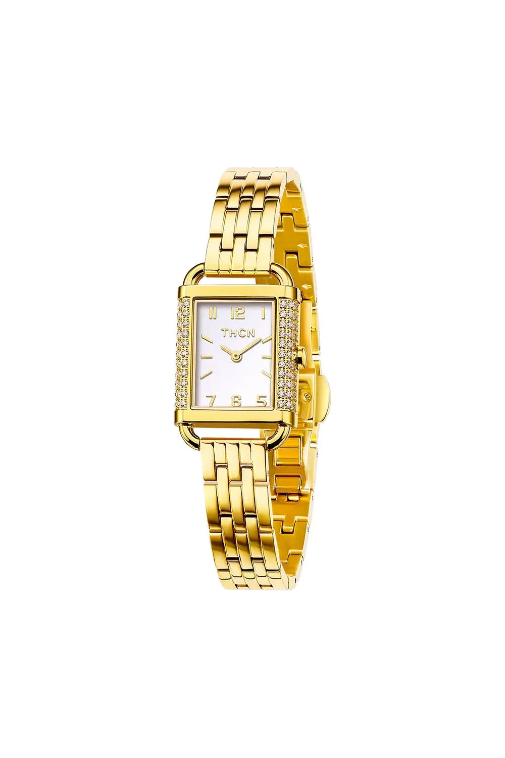 BLACK BY BLUE BRAVE | THCN H· I Eggshell White Dial Gold Bracelet Watch