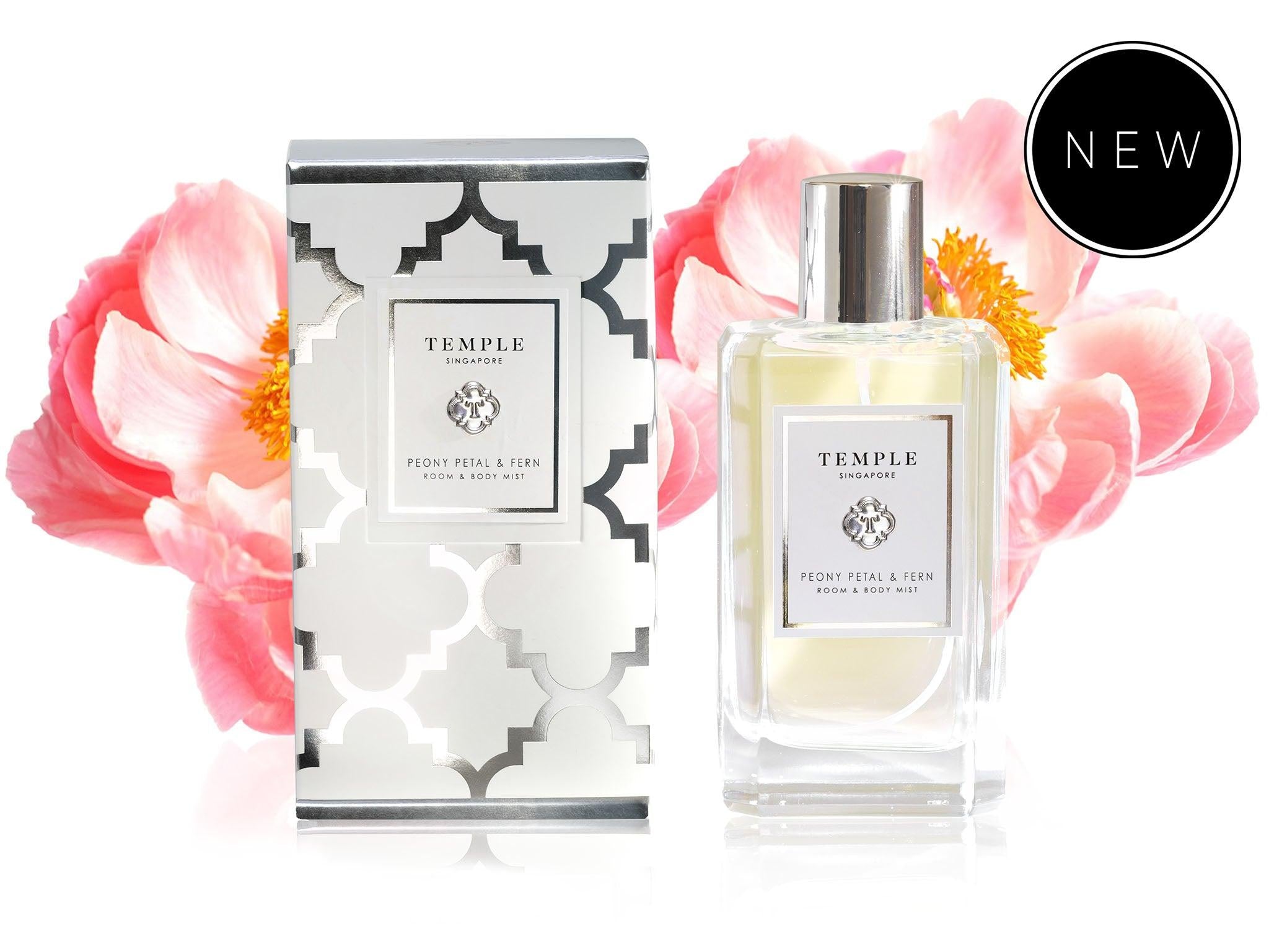 TEMPLE CANDLES | Room & Body Mist - Peony Petal & Fern