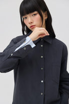 3EIGHTH | Kasane Shirt In Ink Navy