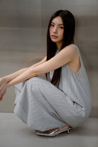 SAERO COLLECTIVE | Mok Textured Dress | Light Grey