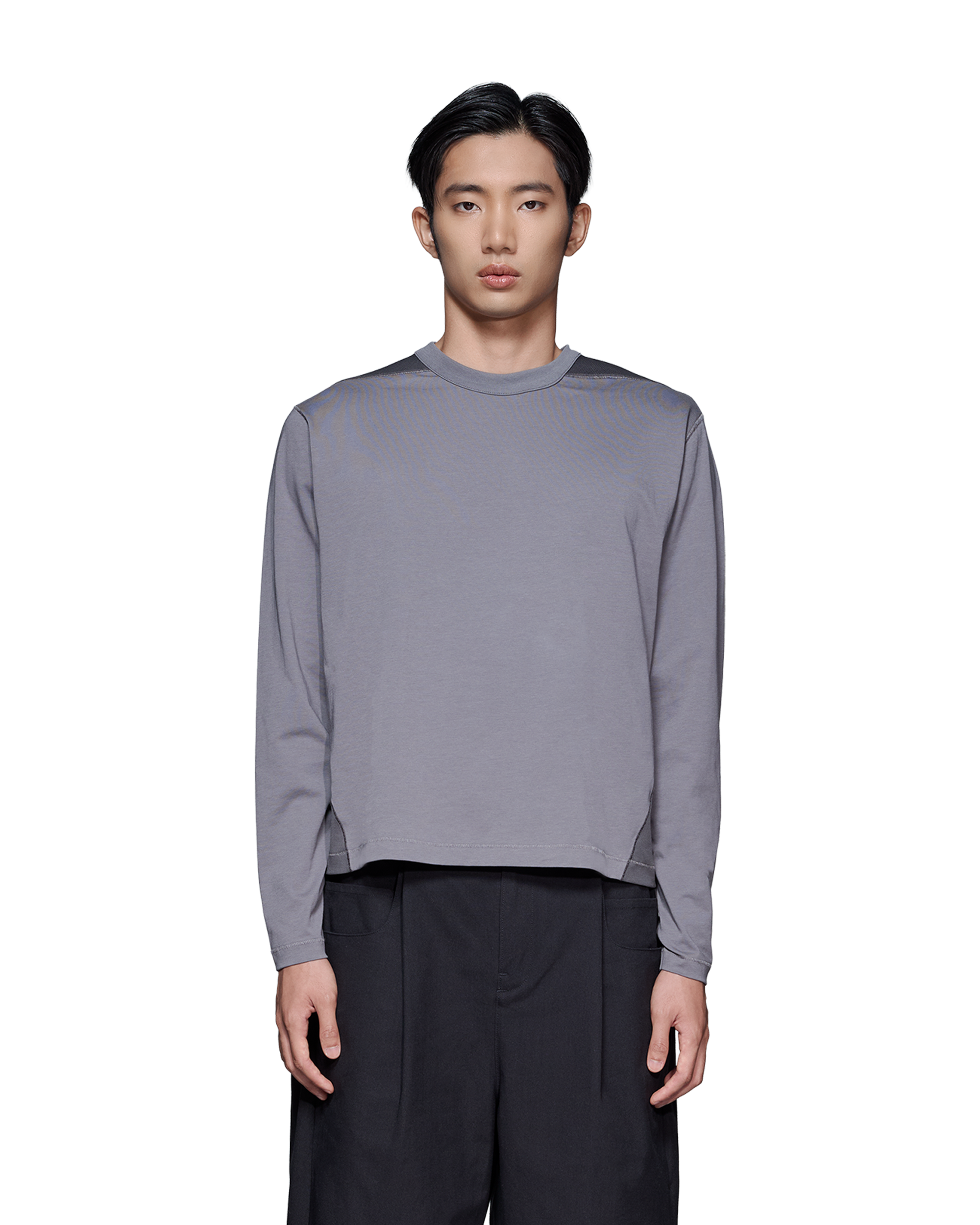 DIRTY MANNERS | Panel Long Sleeve T-shirt