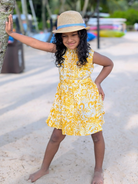 NIMBU | Kyra Girls Pintuck Dress in Nimbu Yellow