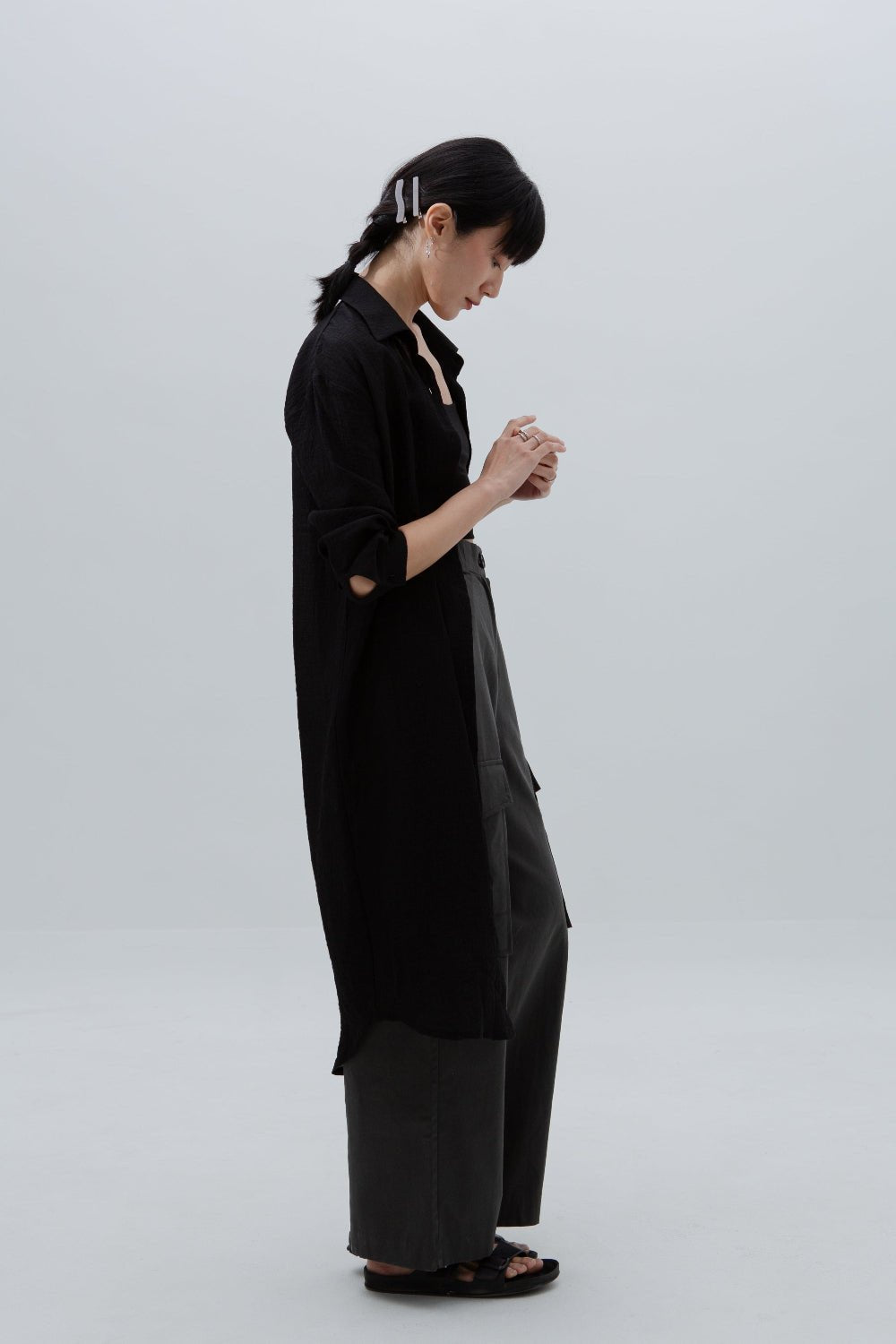 SAERO COLLECTIVE | Oreum Shirt V. 1 [Long Ver.] | Black