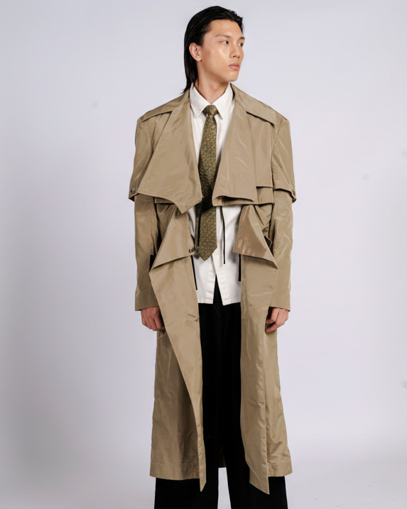 STUDIOMORAL | Multiways Trench Coat In Sage
