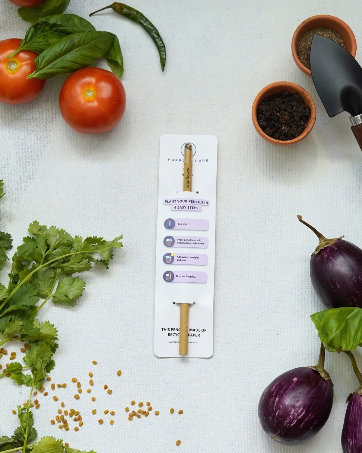 PURPLE AND PURE | EcoGrow Seed Pencils | Wildflower